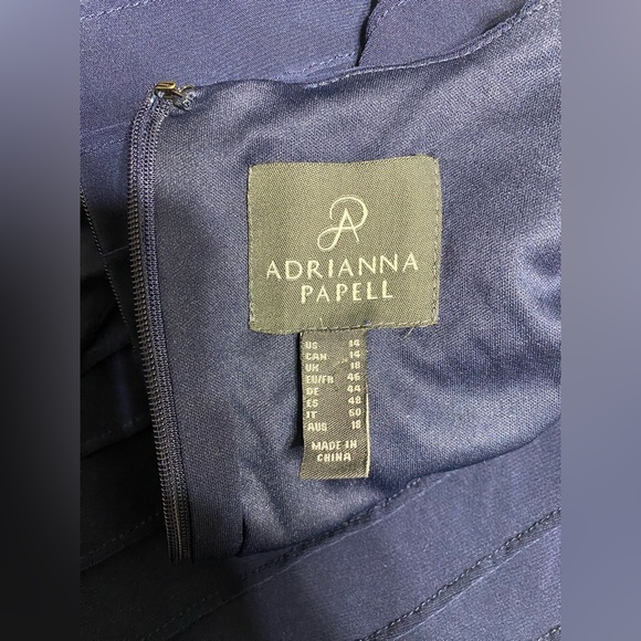 Adrianna Papell Blue Dress size 14 - Picture 4 of 4